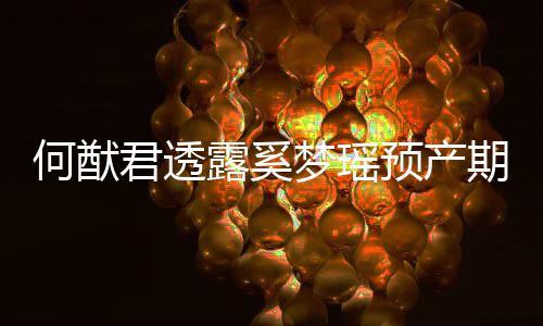 梦瑶否认露奚预产孕君透期 妻子外怀何猷是意
